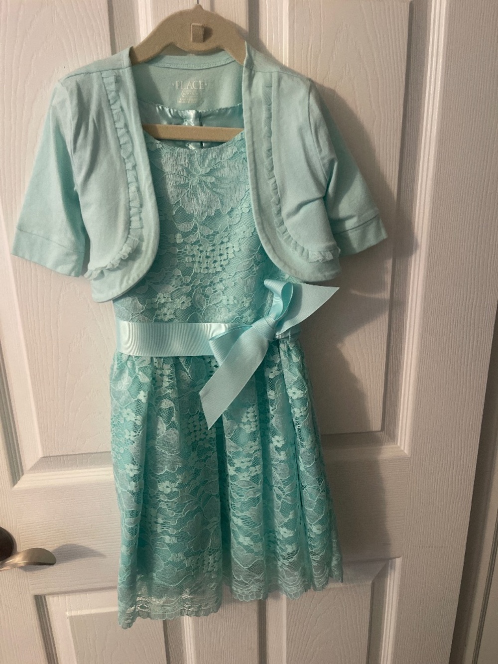 Turquoise Girls dress with bolero (not attached)